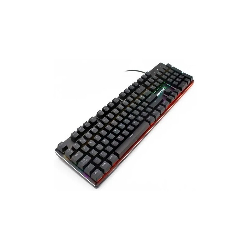 Teclado Gamer Mecanico Reptilex Rx0004 Pro Retro Iluminado Color Del Teclado Negro Idioma Español