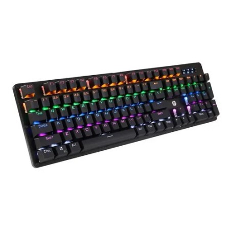 Teclado Mecanico Gamer Hp Gk100 Rgb Color Del Teclado Negro Variación Negro