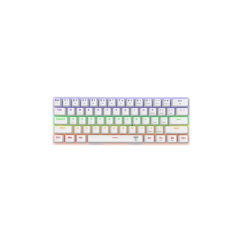 Teclado Gamer Tkl T-dagger Arena Lite T-tgk321 W-l Rainbow Blanco Inglés Internacional