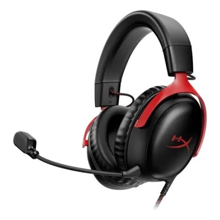 Audifono Hyperx Gamer Cloud Iii Red - Usb-c, Usb-a Y 3,5 Mm Color Black/red