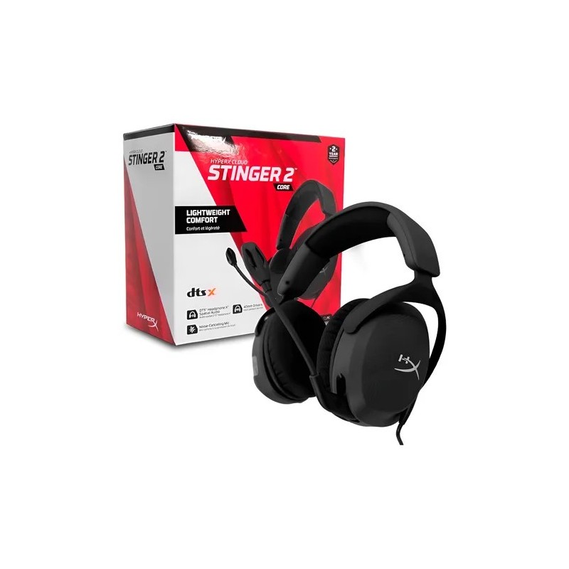 Audífonos Gamer Hyperx Cloudx Stinger 2 Core Negro Gamer Negro