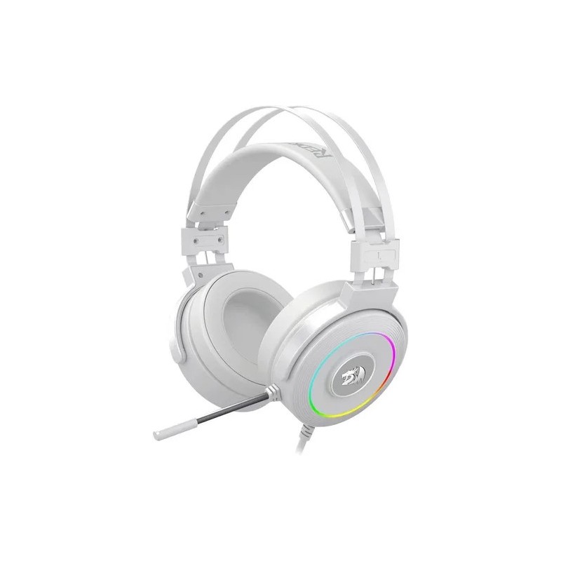 Auriculares Gamer Redragon Lamia 2 H320wrgb Lunar White Con Luz Led